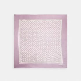 Zijden vierkante sjaal met kenmerkende print met textuur
