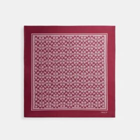 Zijden vierkante sjaal met kenmerkende print met textuur