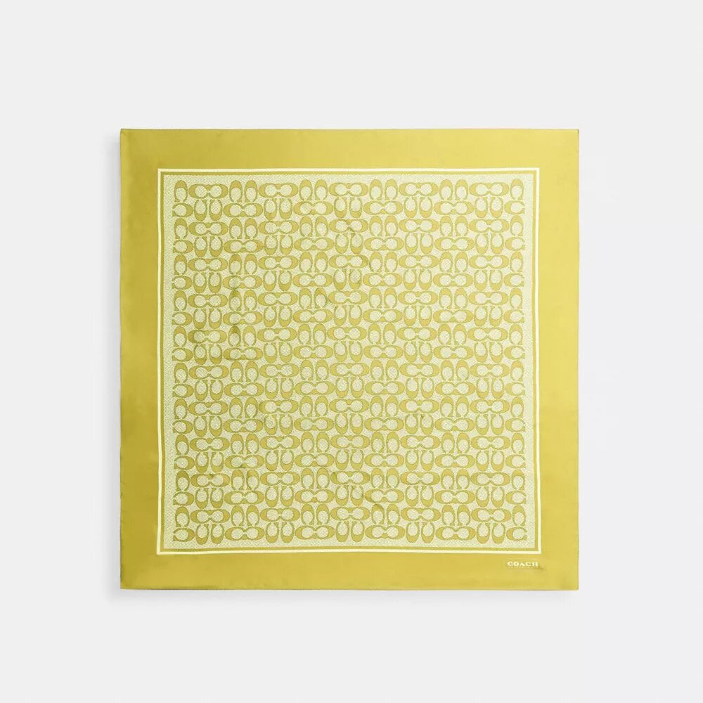Zijden vierkante sjaal met kenmerkende print met textuur