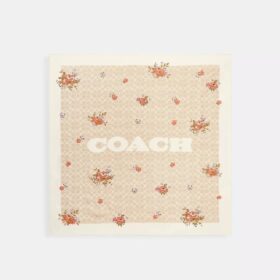 Zijden vierkante sjaal met kenmerkende ‘Spring Blossom’-print