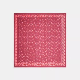 Zijden vierkante sjaal met onze kenmerkende Rose Meadow-print