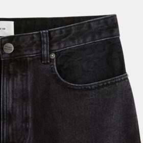 Zwarte tapered jeans van biologisch katoen