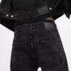 Zwarte tapered jeans van biologisch katoen